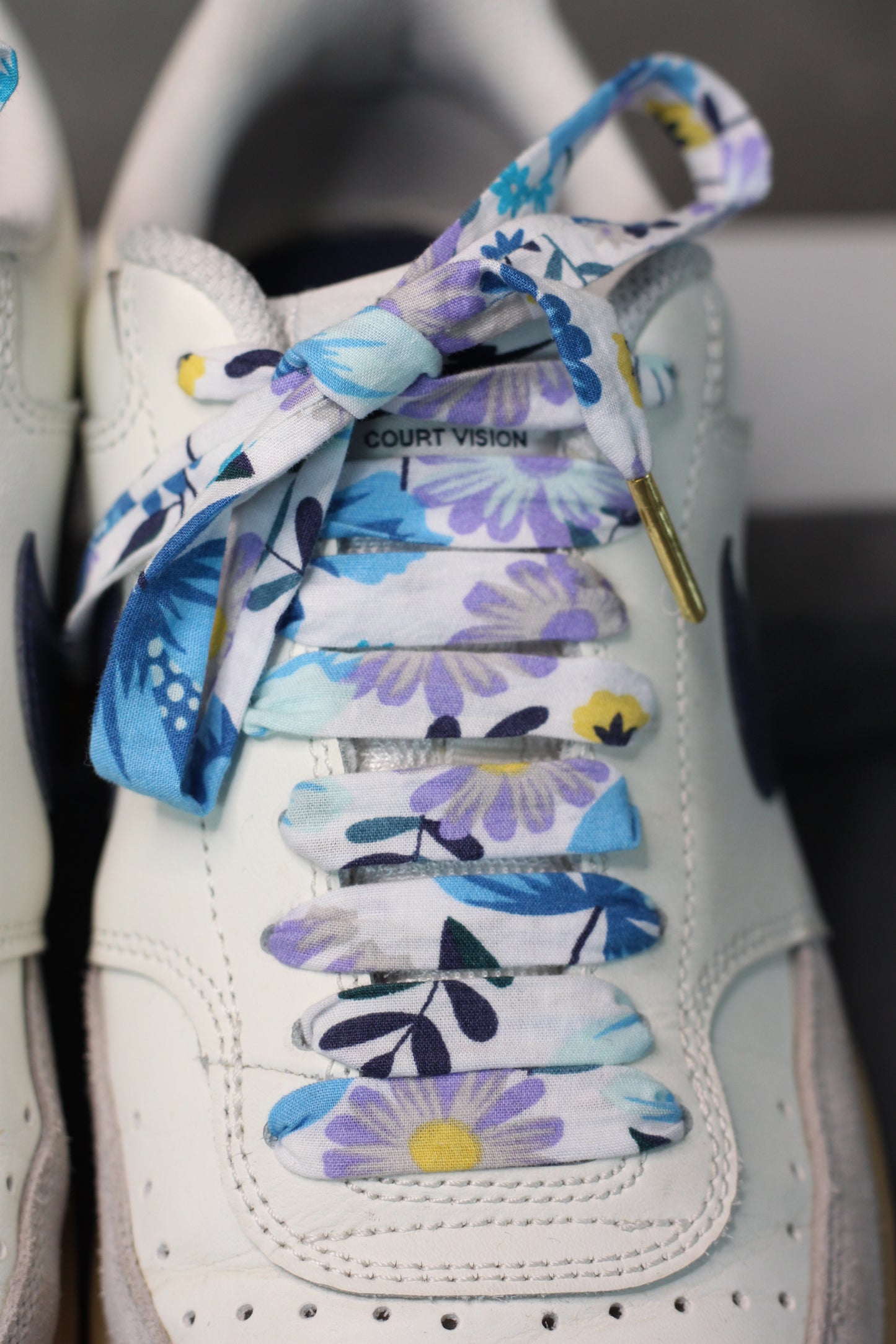 Lacets - Fleurs Bleu Lavande