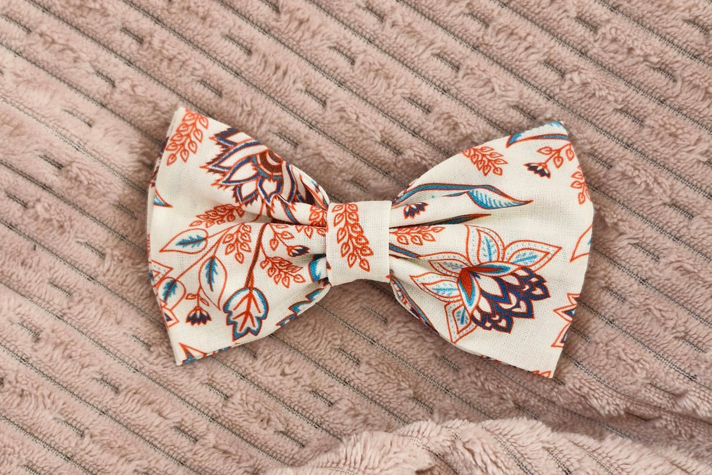 barrette classique coton orange antique
