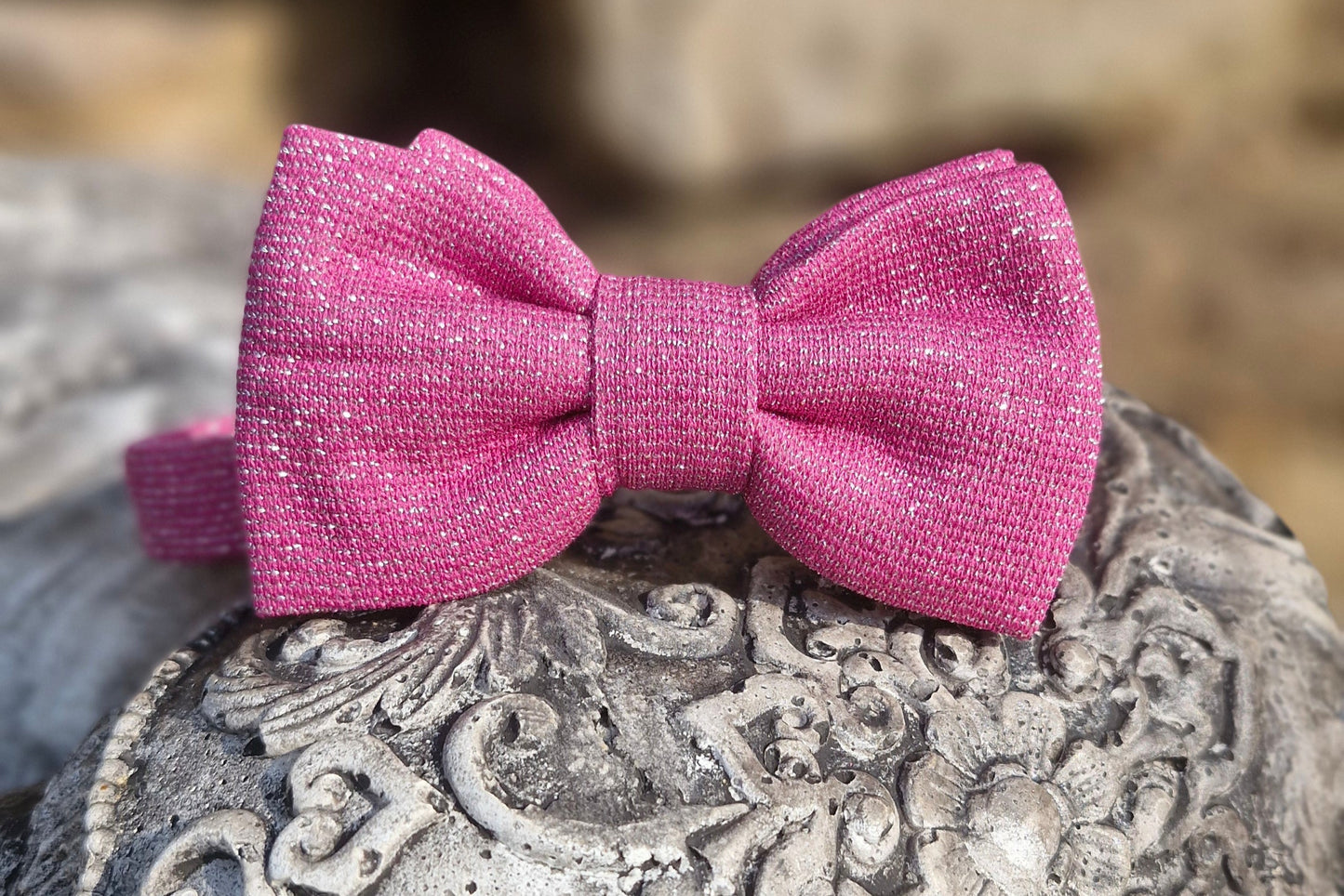 noeud papillon rose brillant fabrication française artisanale