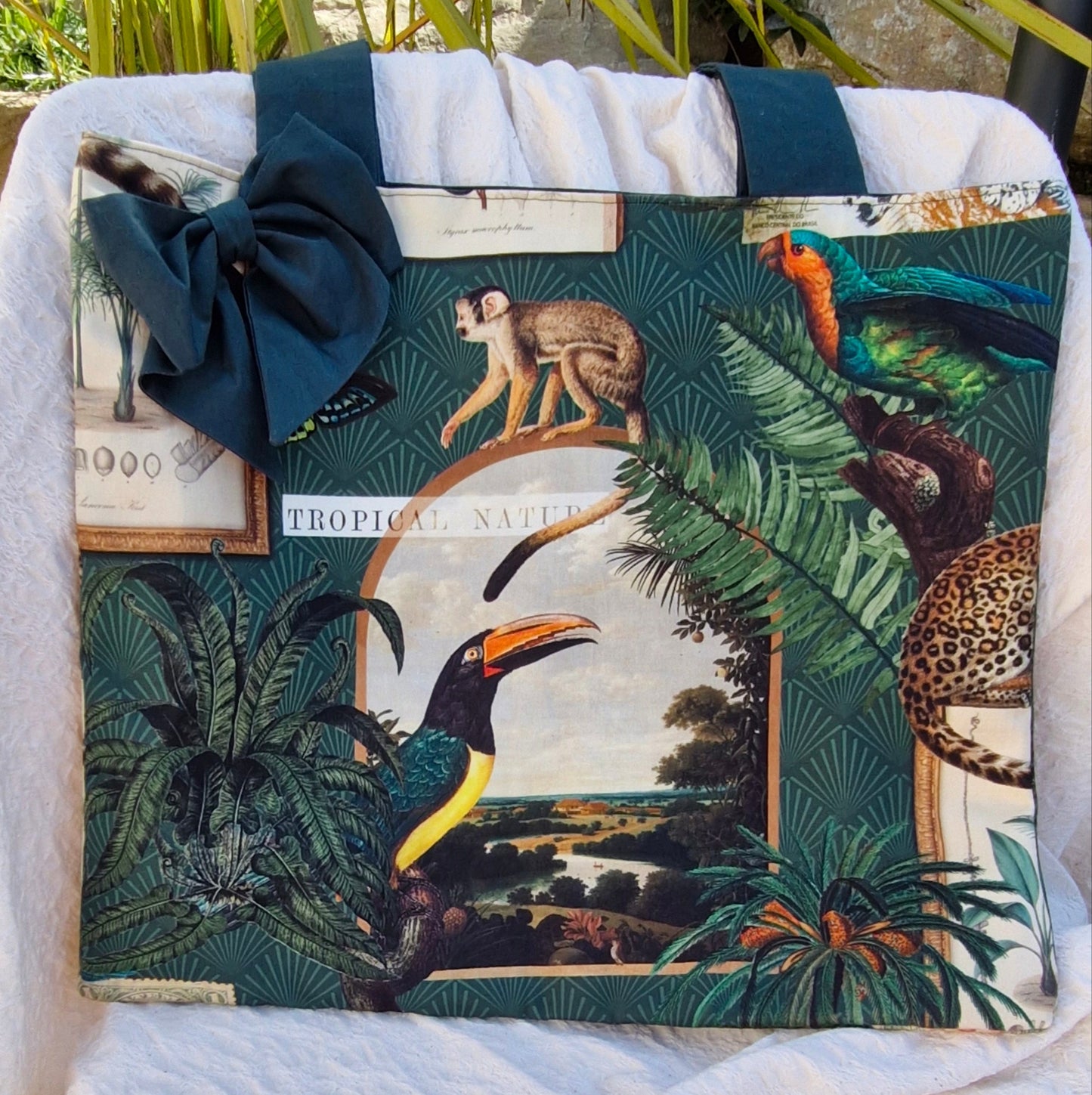 sac noeud assorti vert