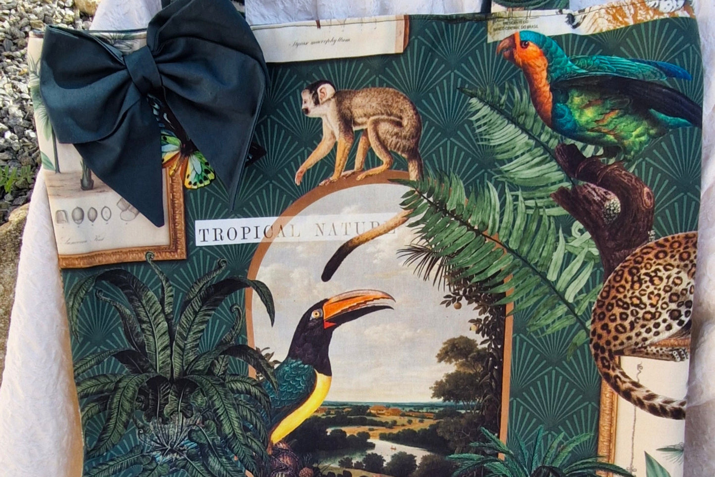 sac noeud vert sapin tropical
