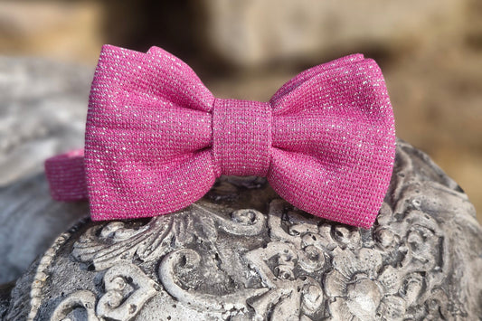 noeud papillon rose brillant fabrication française artisanale