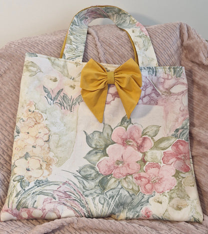 sac cabas réversible jaune